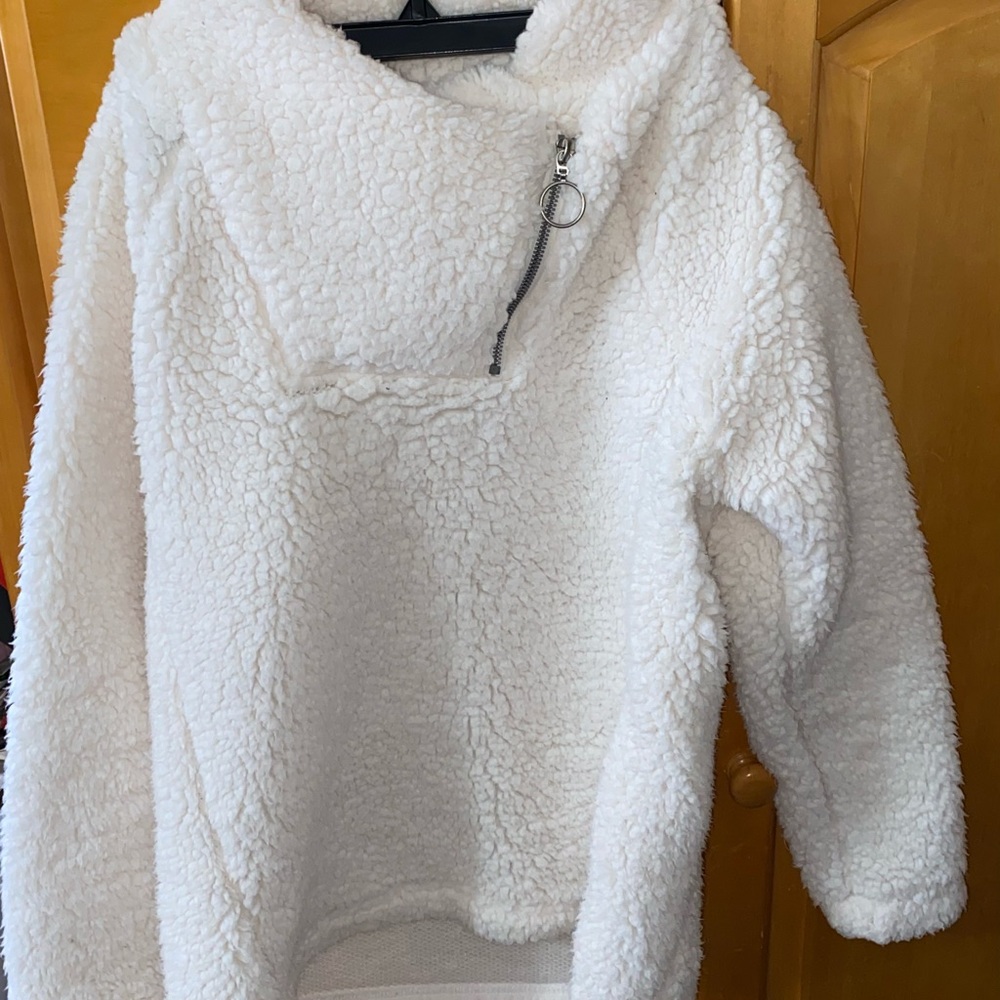 ZeroXposur Sherpa Asymmetrical Zip Up Pullover Size S